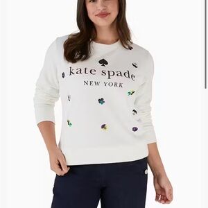 Kate Spade ♠️ Pansy Toss Logo Sweatshirt